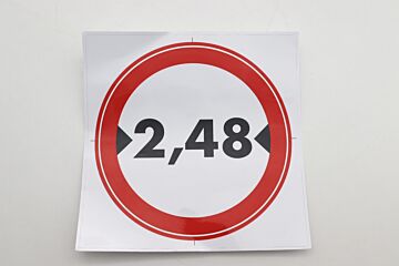 Skilt med bredde 2,48